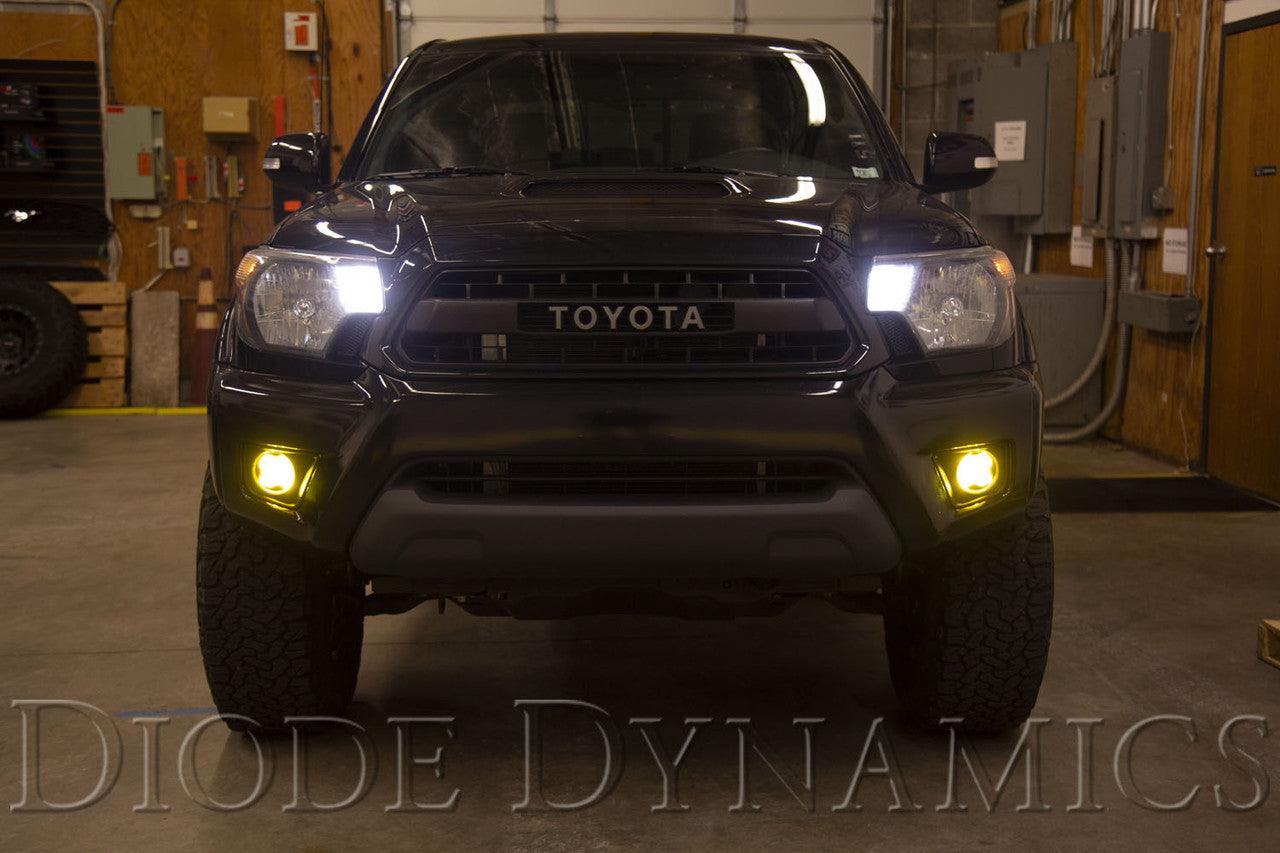 Diode Dynamics SS3 LED Fog Light Kit for 2012-2015 Toyota Tacoma Yellow SAE-DOT Fog Pro w- Backlight - Apollo Off-Road