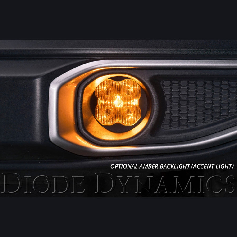 Diode Dynamics SS3 LED Fog Light Kit for 2013-2015 Honda Civic Si Sedan Yellow SAE-DOT Fog Max w- Backlight - Apollo Off-Road