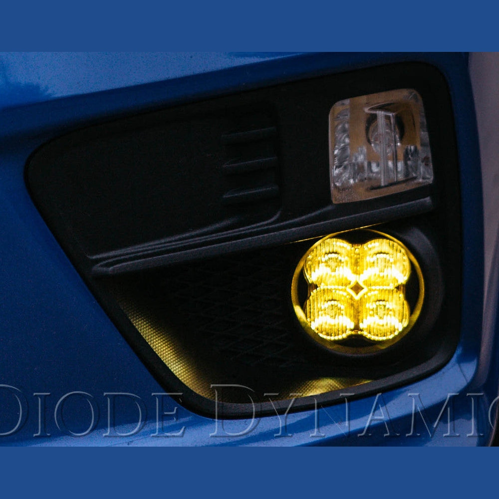 Diode Dynamics SS3 LED Fog Light Kit for 2013-2015 Honda Civic Si Sedan Yellow SAE-DOT Fog Max w- Backlight - Apollo Off-Road