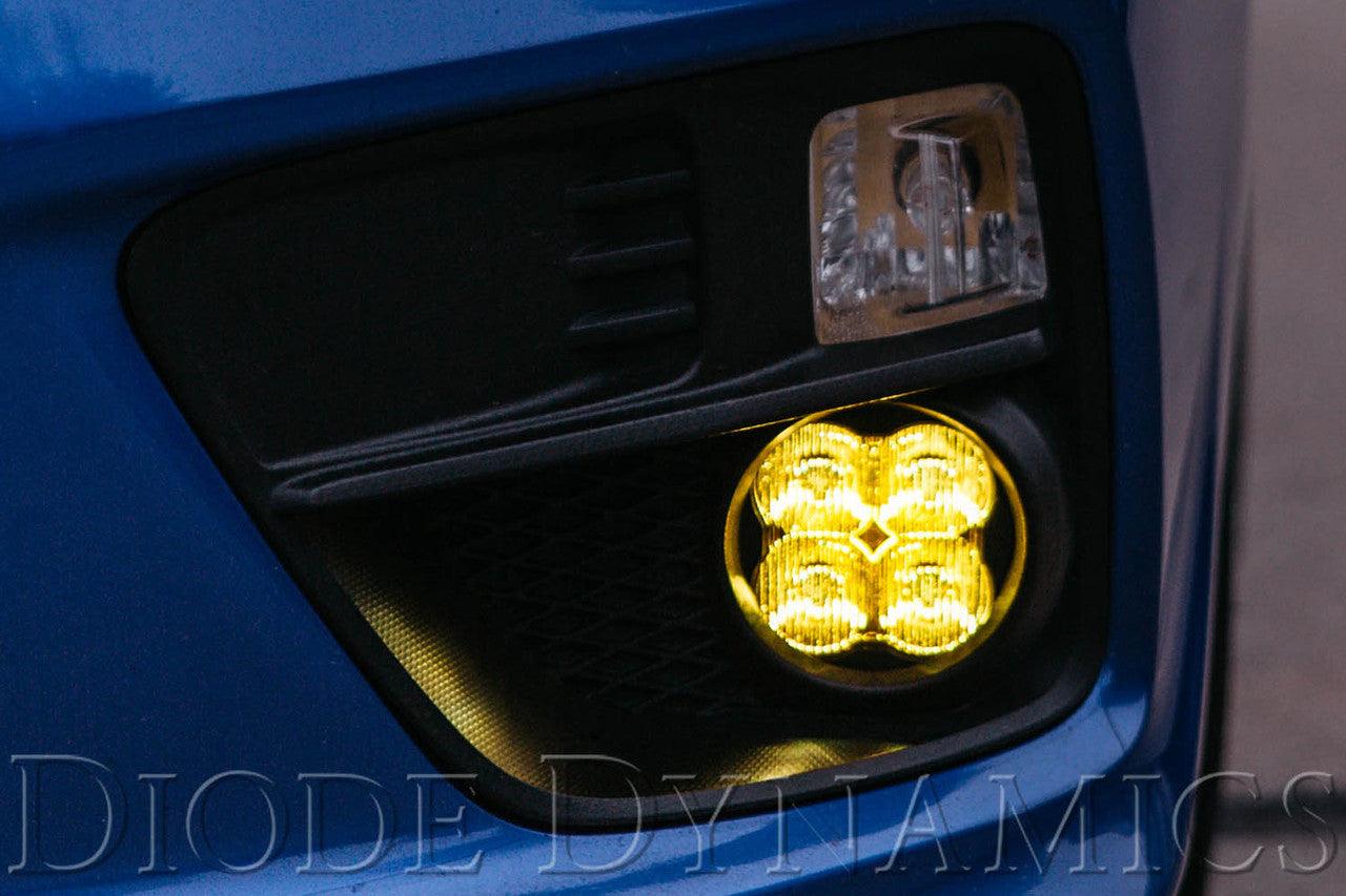 Diode Dynamics SS3 LED Fog Light Kit for 2013-2015 Honda Civic Si Sedan Yellow SAE-DOT Fog Sport w- Backlight - Apollo Off-Road