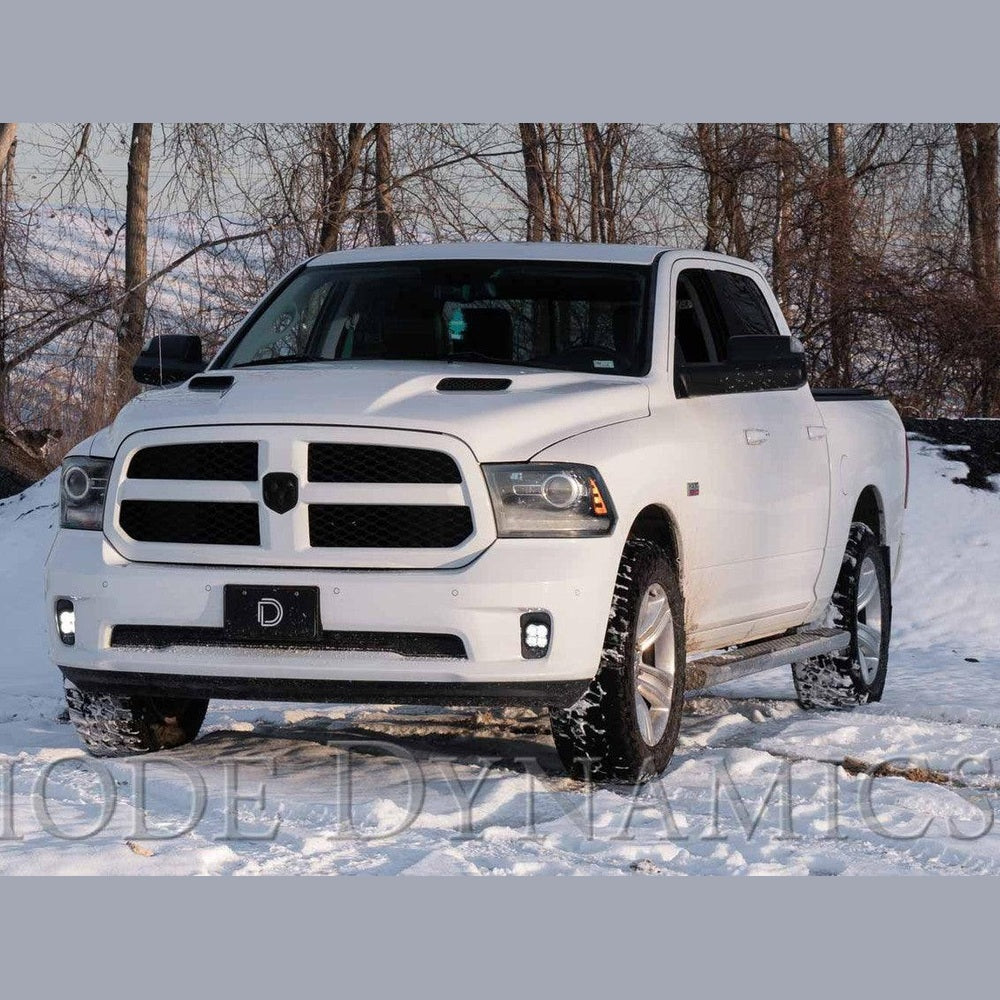 Diode Dynamics SS3 LED Fog Light Kit for 2013-2018 Ram 1500 White SAE-DOT Fog Max w- Backlight - Apollo Off-Road