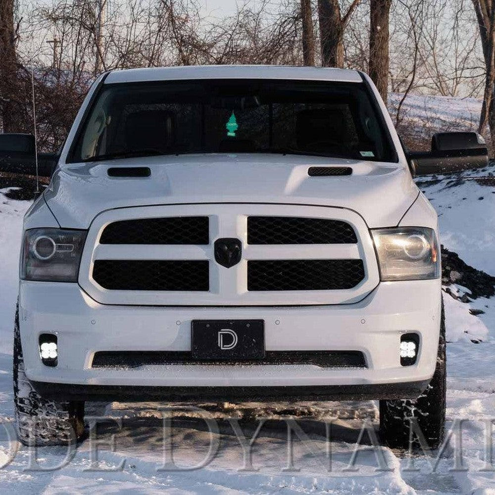 Diode Dynamics SS3 LED Fog Light Kit for 2013-2018 Ram 1500 White SAE-DOT Fog Max w- Backlight - Apollo Off-Road