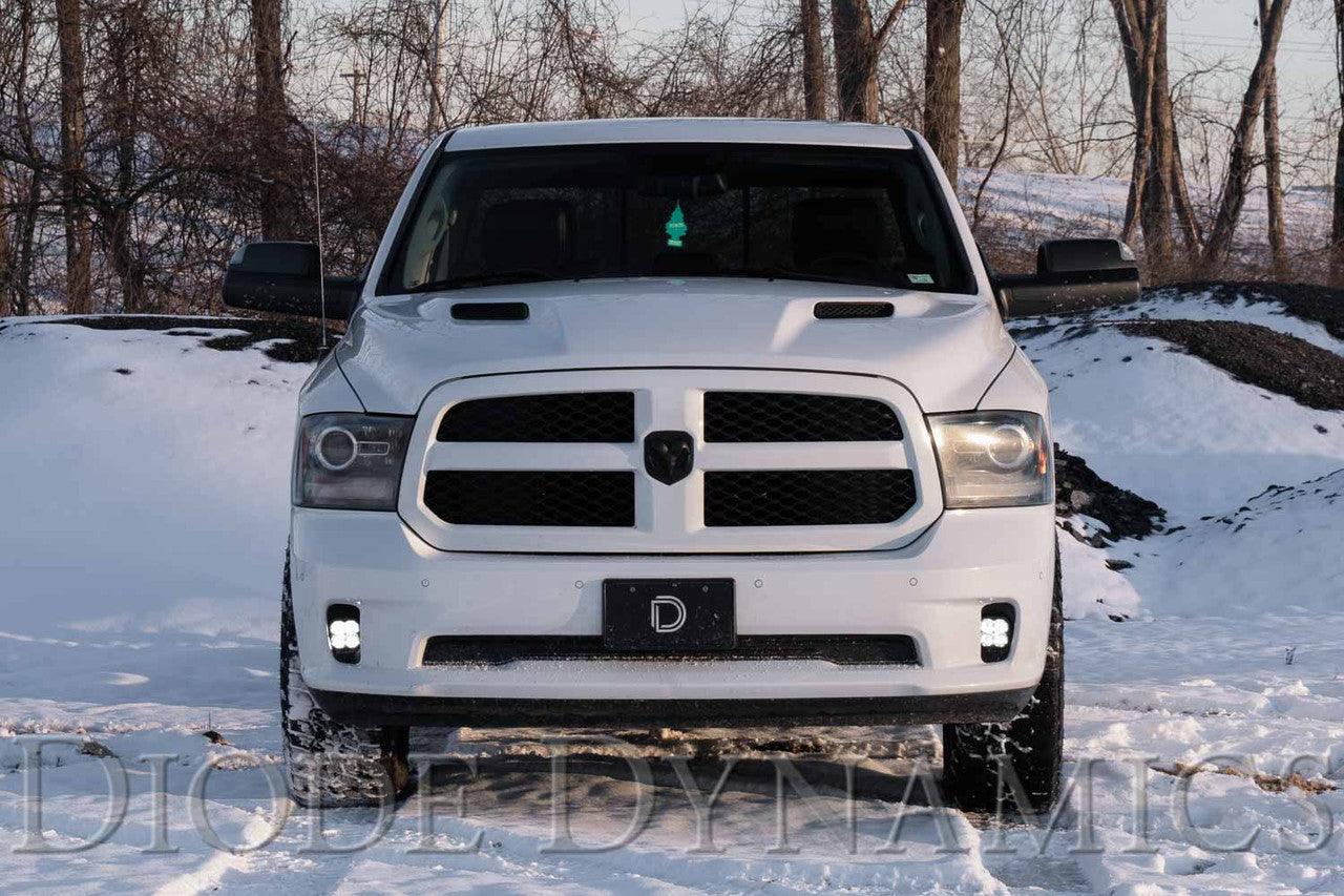 Diode Dynamics SS3 LED Fog Light Kit for 2013-2018 Ram 1500 Yellow SAE-DOT Fog Sport w- Backlight - Apollo Off-Road