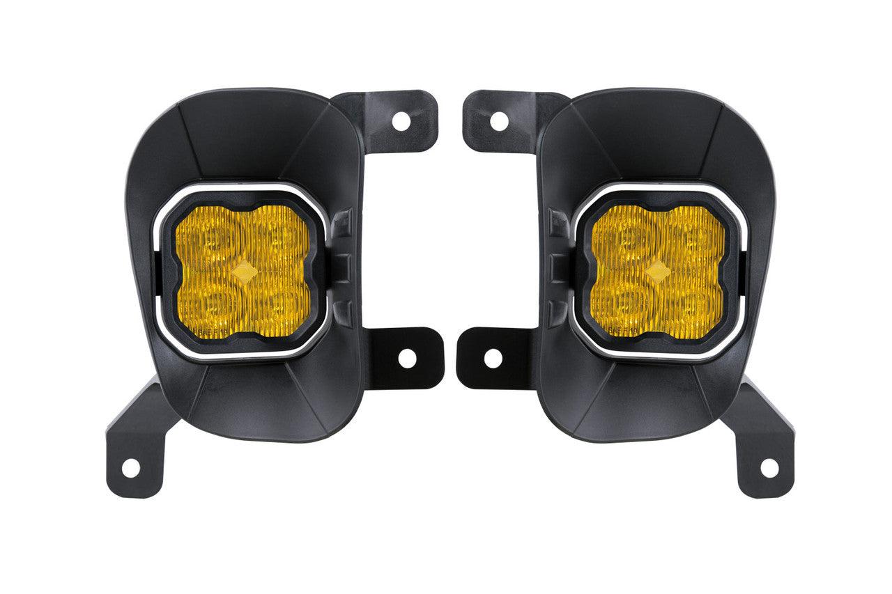 Diode Dynamics SS3 LED Fog Light Kit for 2013-2018 Ram 1500 Yellow SAE-DOT Fog Sport w- Backlight - Apollo Off-Road