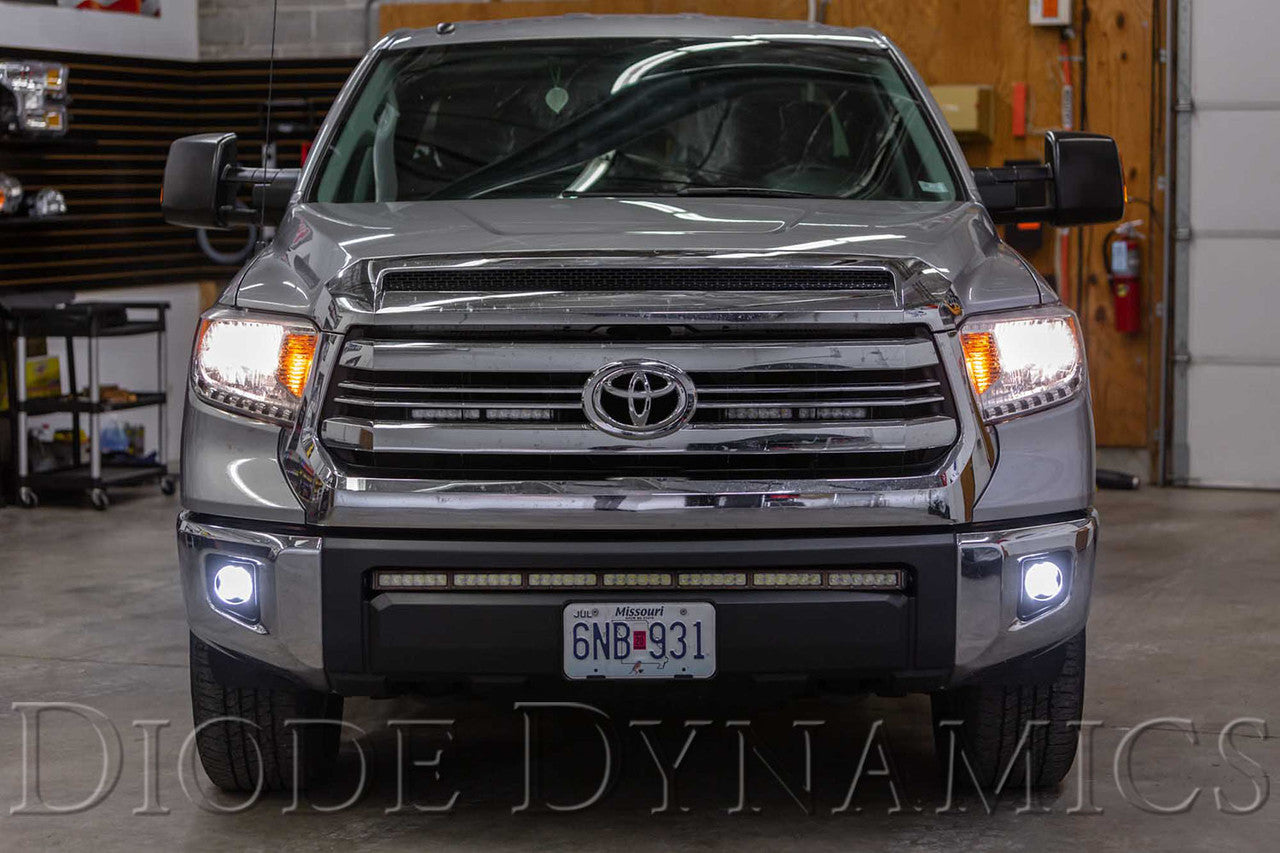 Diode Dynamics SS3 LED Fog Light Kit for 2014-2021 Toyota Tundra Yellow SAE-DOT Fog Pro w- Backlight - Apollo Off-Road