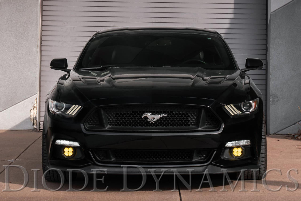 Diode Dynamics SS3 LED Fog Light Kit for 2015-2017 Ford Mustang White SAE-DOT Fog Sport w- Backlight - Apollo Off-Road