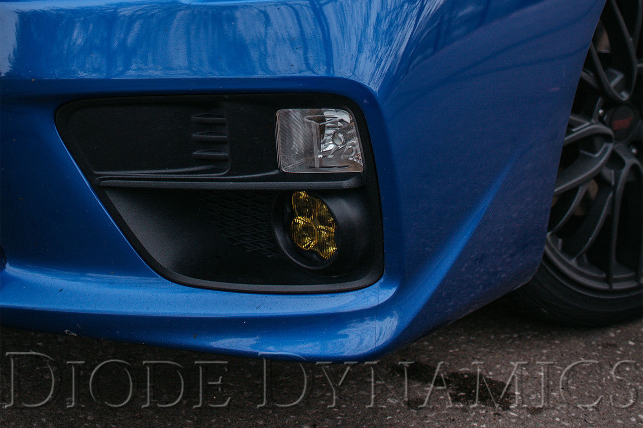 Diode Dynamics SS3 LED Fog Light Kit for 2015-2017 Subaru WRX-STIYellow SAE-DOT Fog Max w- Backlight - Apollo Off-Road