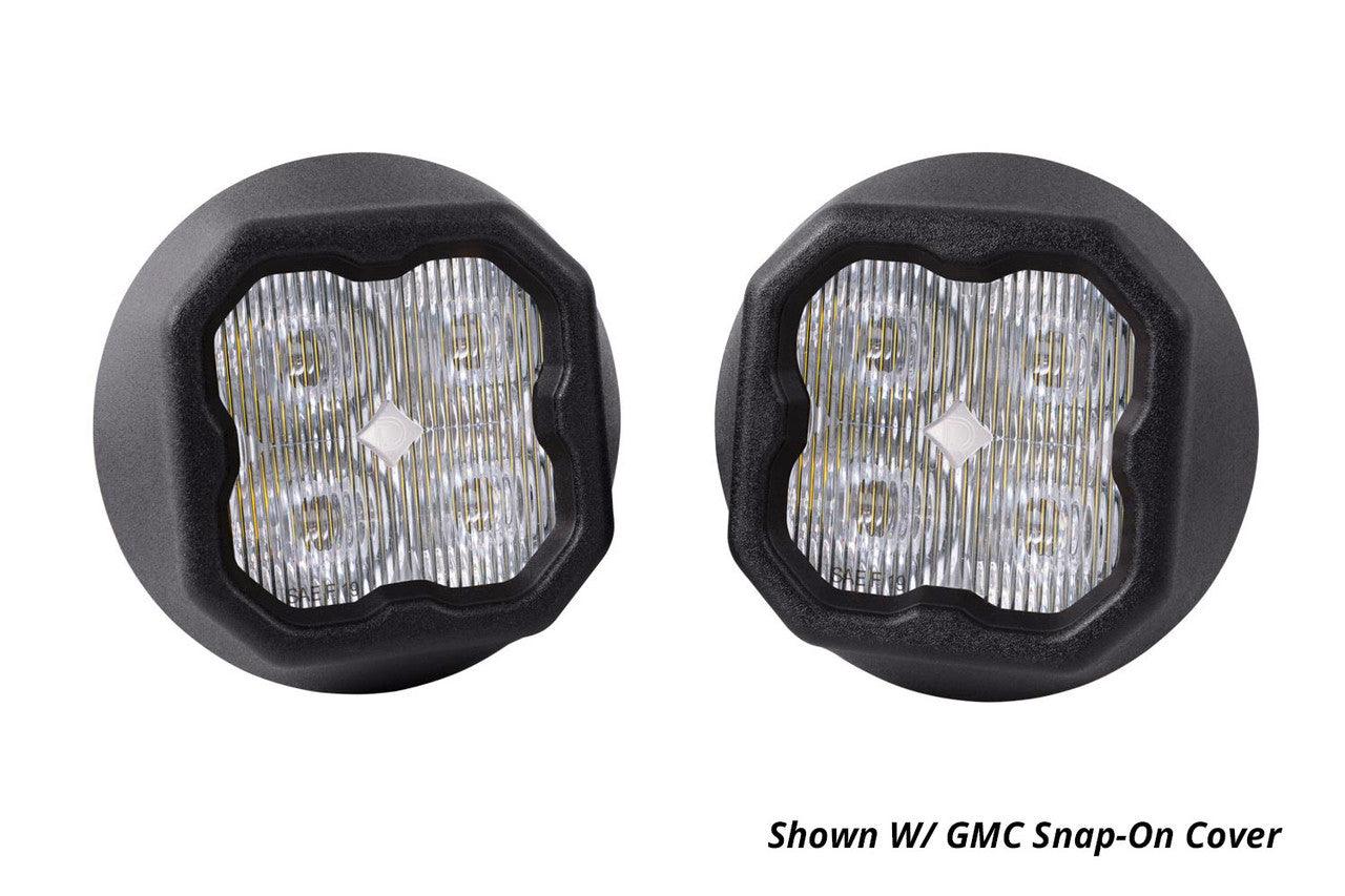 Diode Dynamics SS3 LED Fog Light Kit for 2015-2019 GMC Sierra 2500-3500 Yellow SAE-DOT Fog Sport w- Backlight - Apollo Off-Road