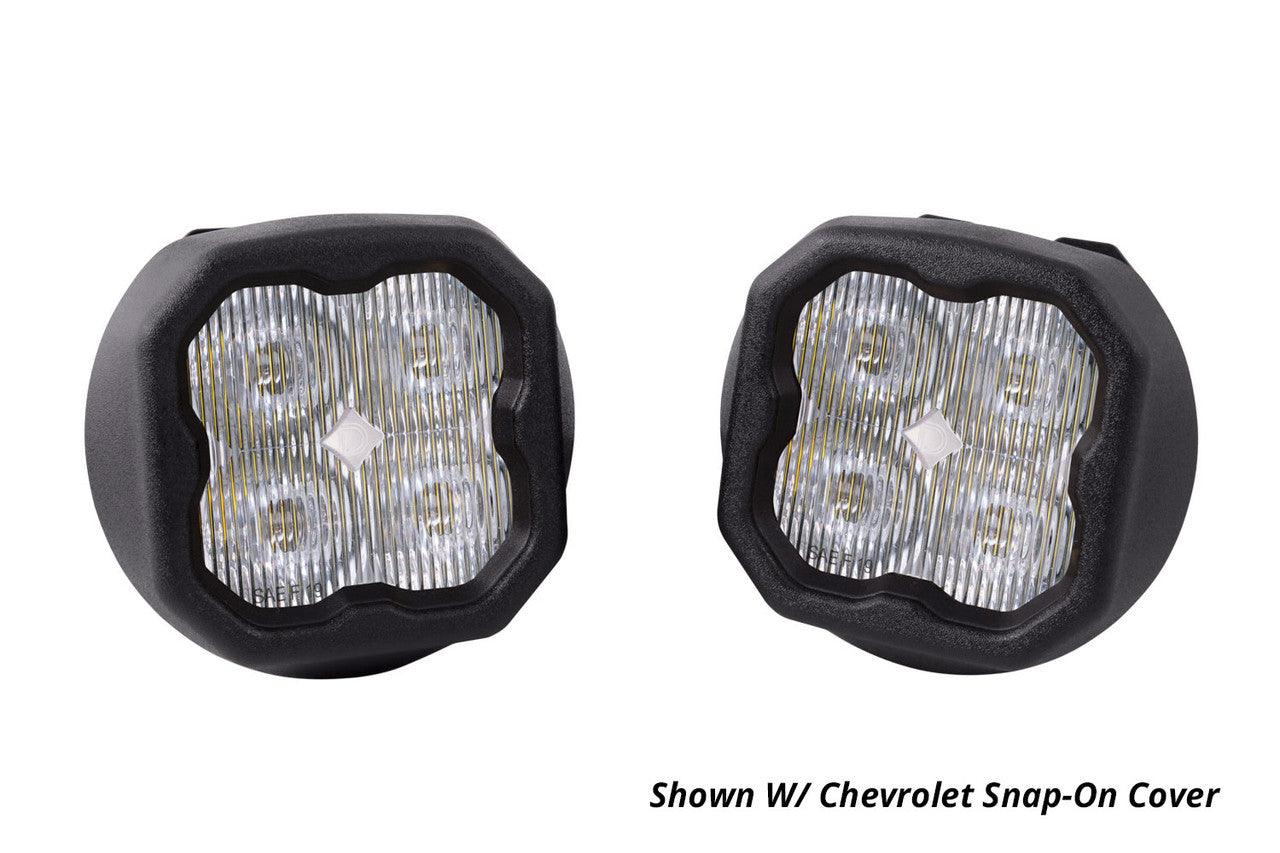 Diode Dynamics SS3 LED Fog Light Kit for 2015-2019 GMC Sierra 2500-3500 Yellow SAE-DOT Fog Sport w- Backlight - Apollo Off-Road