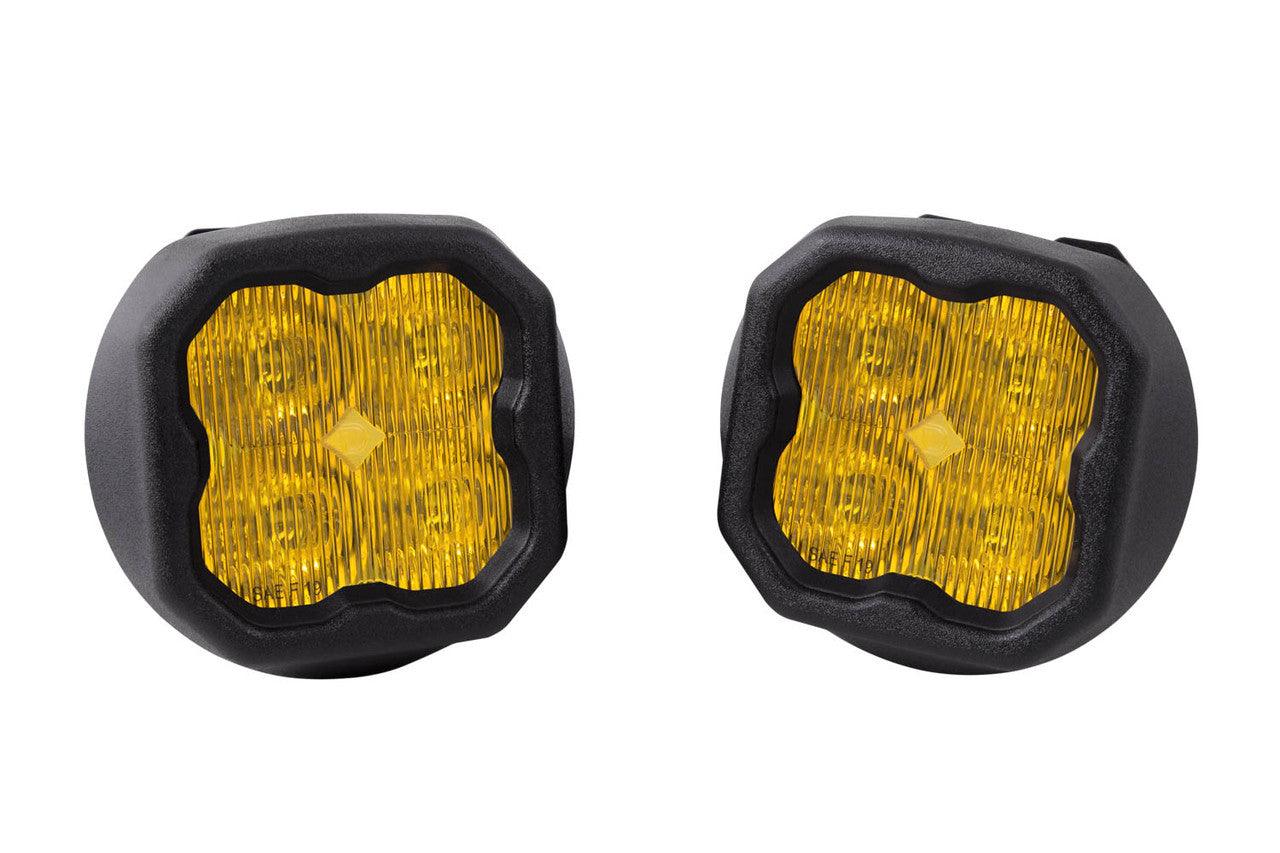 Diode Dynamics SS3 LED Fog Light Kit for 2015-2019 GMC Sierra 2500-3500 Yellow SAE-DOT Fog Sport w- Backlight - Apollo Off-Road