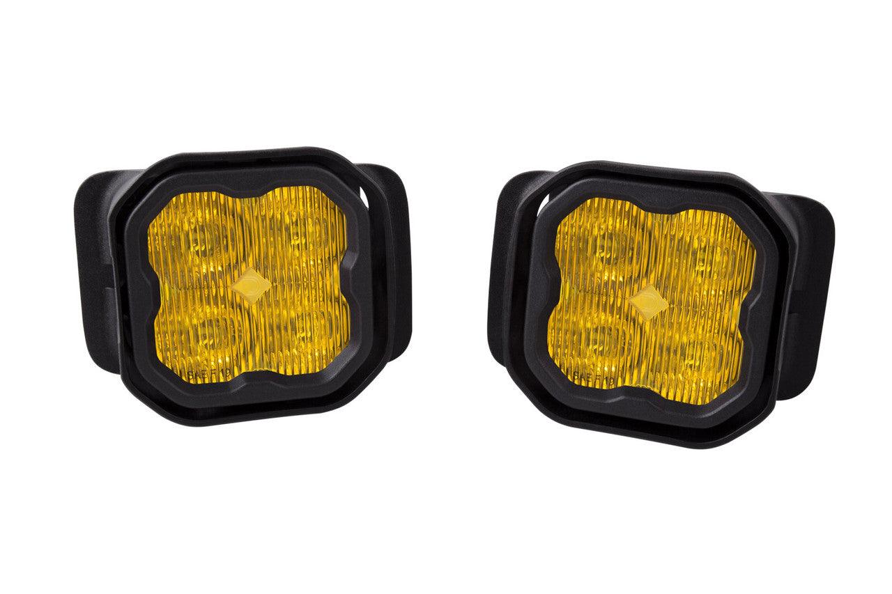 Diode Dynamics SS3 LED Fog Light Kit for 2015-2020 Ford F-150 Yellow SAE-DOT Fog Sport w- Backlight - Apollo Off-Road