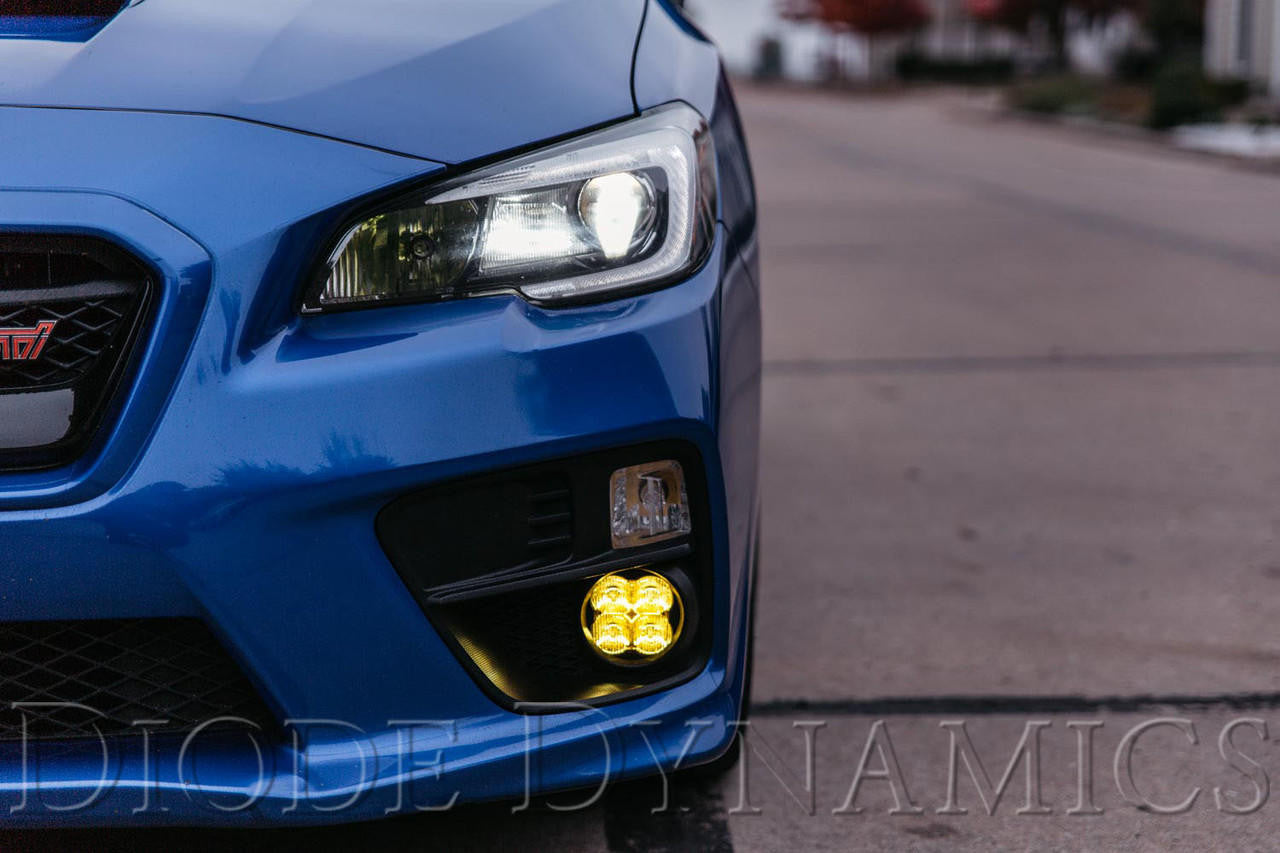 Diode Dynamics SS3 LED Fog Light Kit for 2015-2021 Subaru WRX Yellow SAE-DOT Fog Pro w- Backlight - Apollo Off-Road