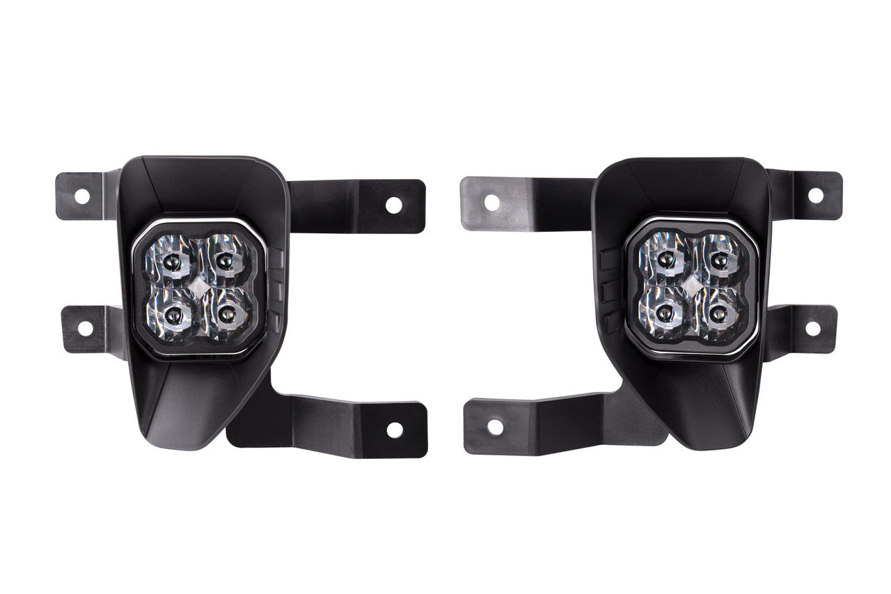 Diode Dynamics SS3 LED Fog Light Kit for 2016-2018 Chevrolet Silverado 1500 White SAE-DOT Fog Pro w- Backlight - Apollo Off-Road