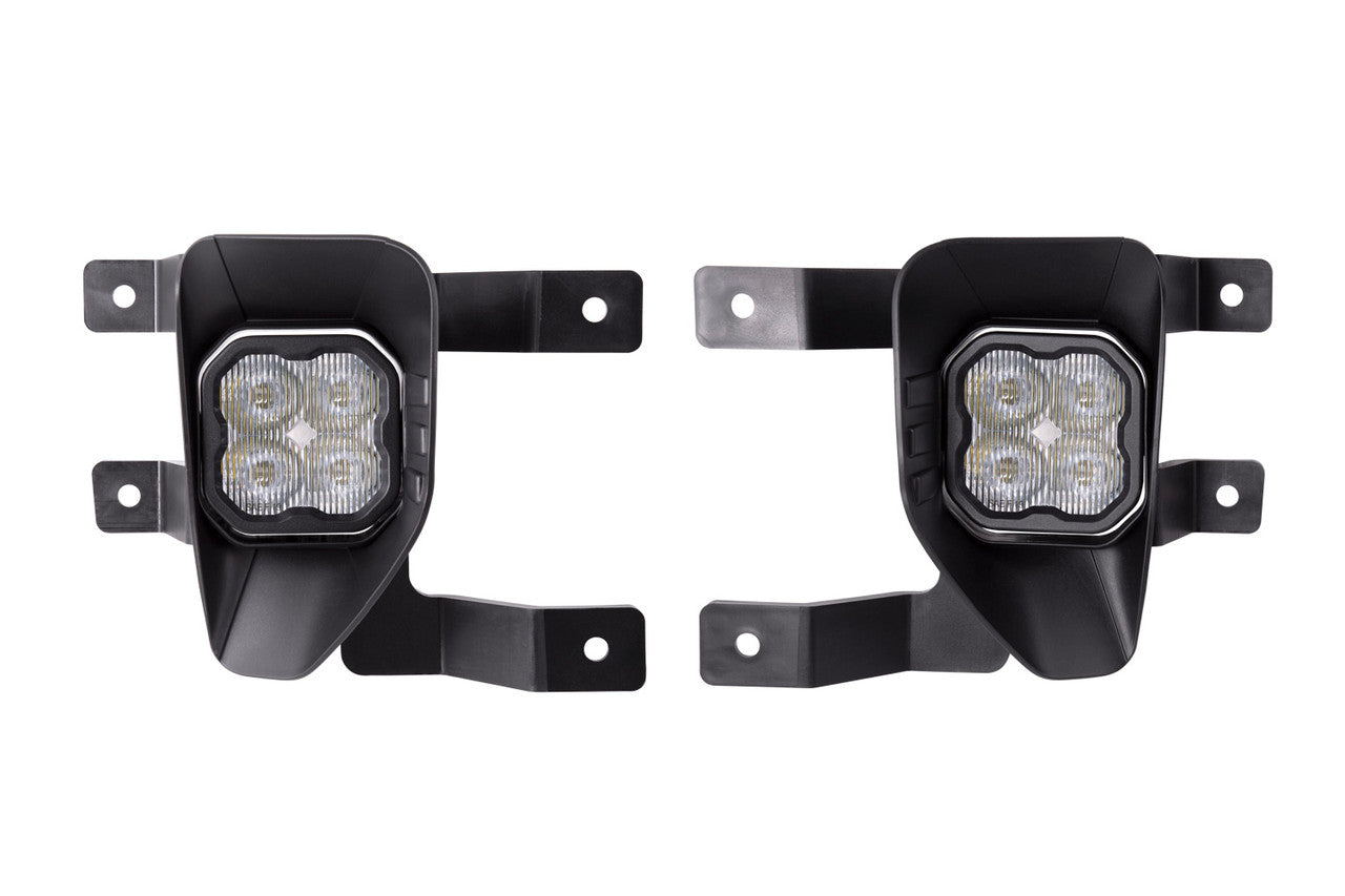 Diode Dynamics SS3 LED Fog Light Kit for 2016-2018 Chevrolet Silverado 1500 White SAE-DOT Fog Pro w- Backlight - Apollo Off-Road