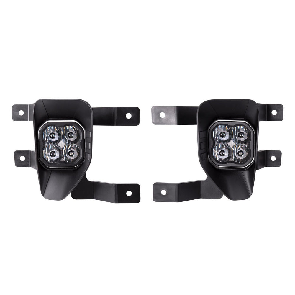 Diode Dynamics SS3 LED Fog Light Kit for 2016-2018 Chevrolet Silverado 1500 Yellow SAE-DOT Fog Pro w- Backlight - Apollo Off-Road