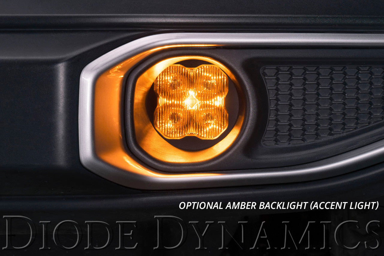 Diode Dynamics SS3 LED Fog Light Kit for 2016-2021 Honda Civic Yellow SAE-DOT Fog Sport w- Backlight - Apollo Off-Road