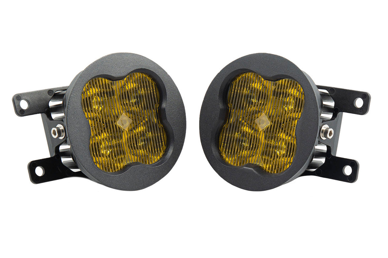 Diode Dynamics SS3 LED Fog Light Kit for 2016-2021 Honda Civic Yellow SAE-DOT Fog Sport w- Backlight - Apollo Off-Road
