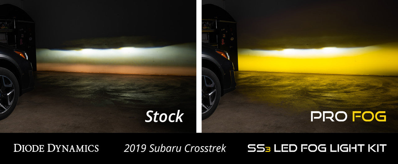 Diode Dynamics SS3 LED Fog Light Kit for 2016-2021 Subaru Crosstrek White SAE-DOT Fog Sport w- Backlight - Apollo Off-Road