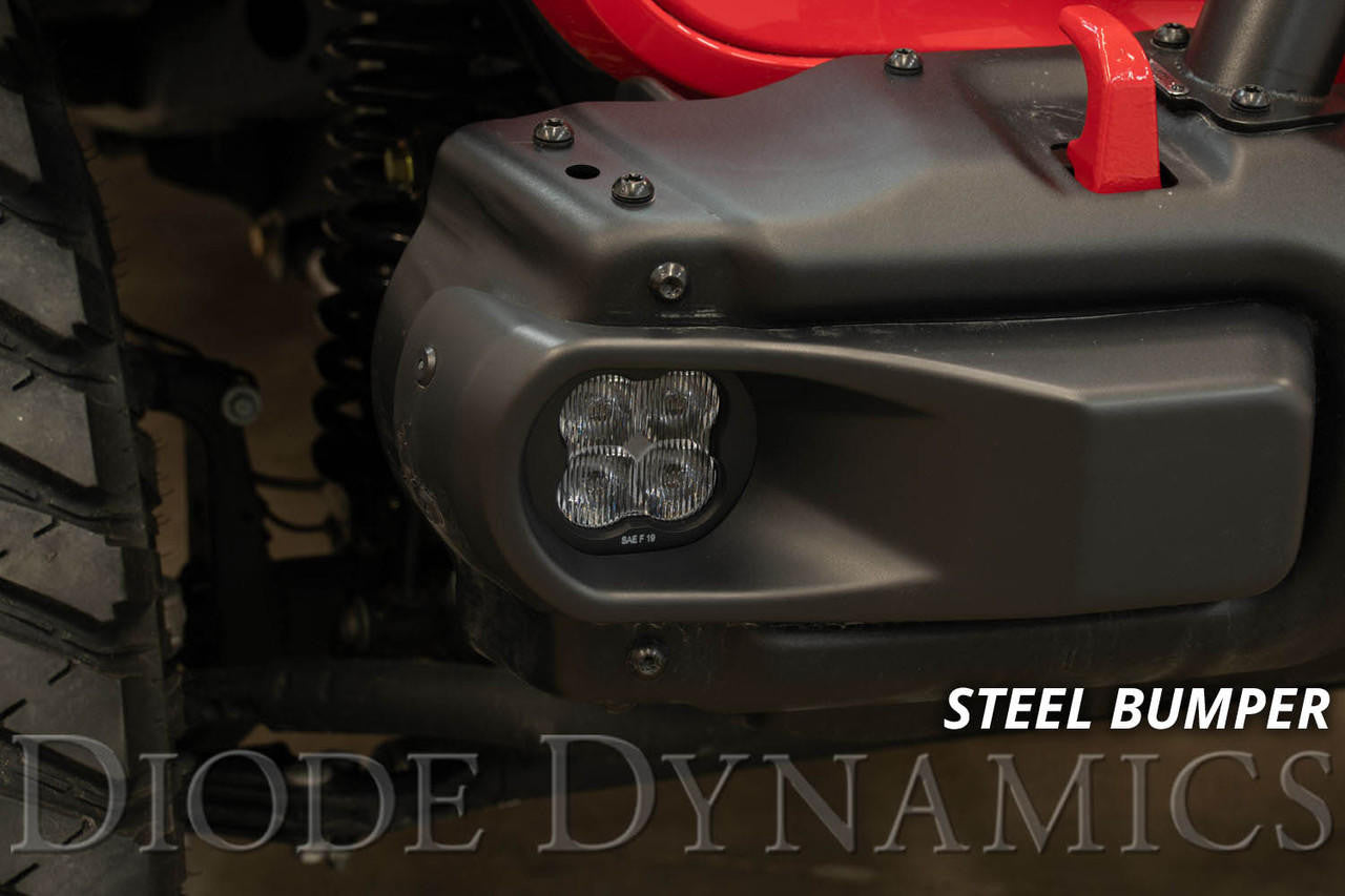 Diode Dynamics SS3 LED Fog Light Kit for 2018-2021 Jeep JL Wrangler White SAE-DOT Fog Pro w- Backlight Type MR Bracket Kit - Apollo Off-Road
