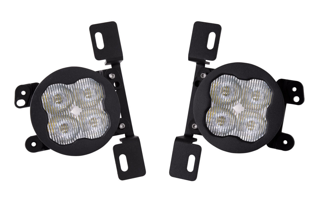 Diode Dynamics SS3 LED Fog Light Kit for 2018-2021 Jeep JL Wrangler White SAE-DOT Fog Pro w- Backlight Type MR Bracket Kit - Apollo Off-Road