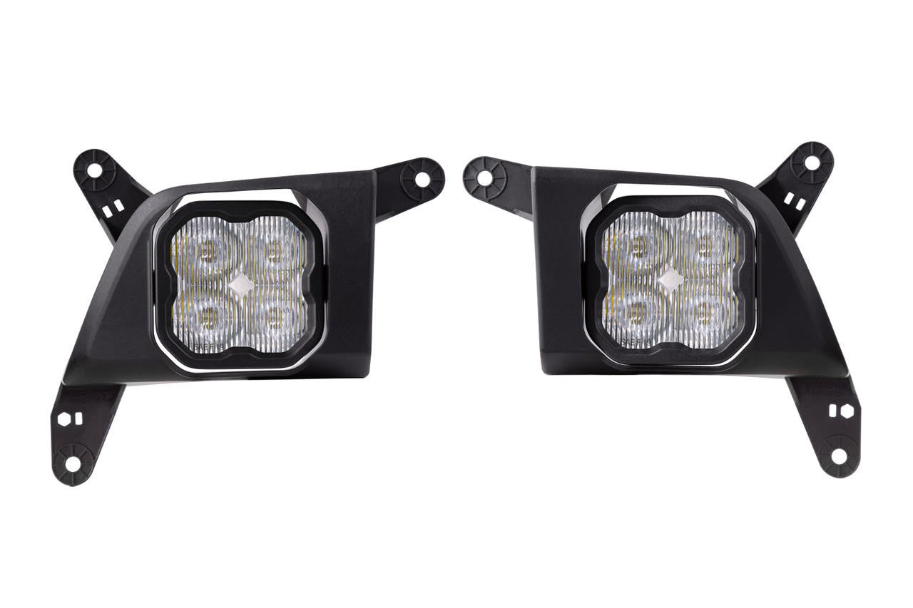 Diode Dynamics SS3 LED Fog Light Kit for 2019-2021 Chevrolet Silverado 1500 White SAE-DOT Fog Max w- Backlight - Apollo Off-Road