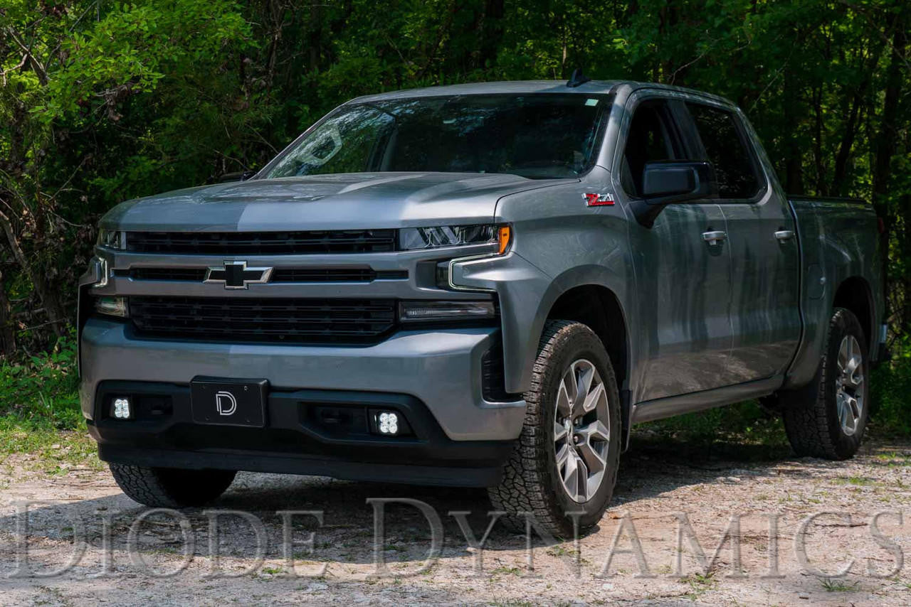Diode Dynamics SS3 LED Fog Light Kit for 2019-2021 Chevrolet Silverado 1500 White SAE-DOT Fog Max w- Backlight - Apollo Off-Road