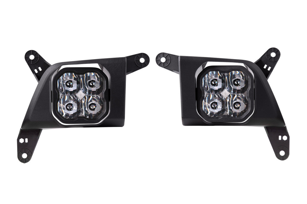 Diode Dynamics SS3 LED Fog Light Kit for 2019-2021 Chevrolet Silverado 1500 Yellow SAE-DOT Fog Max w- Backlight - Apollo Off-Road