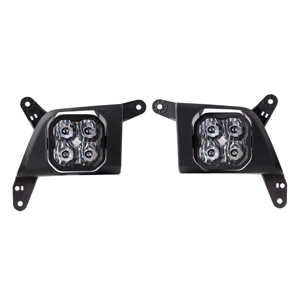 Diode Dynamics SS3 LED Fog Light Kit for 2020-2021 Chevrolet Silverado HD 2500-3500 White SAE-DOT Fog Max w- Backlight - Apollo Off-Road