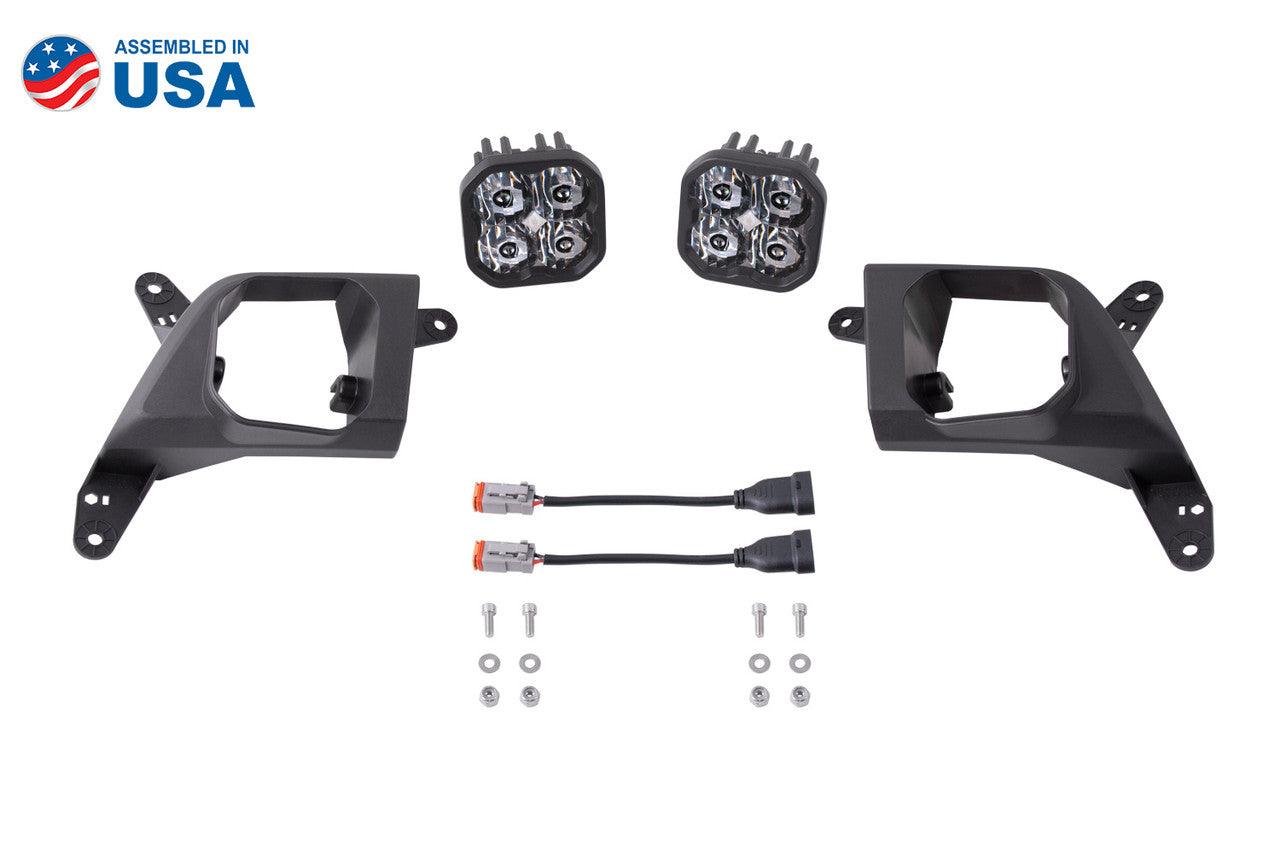 Diode Dynamics SS3 LED Fog Light Kit for 2020-2021 Chevrolet Silverado HD 2500-3500 Yellow SAE-DOT Fog Pro w- Backlight - Apollo Off-Road