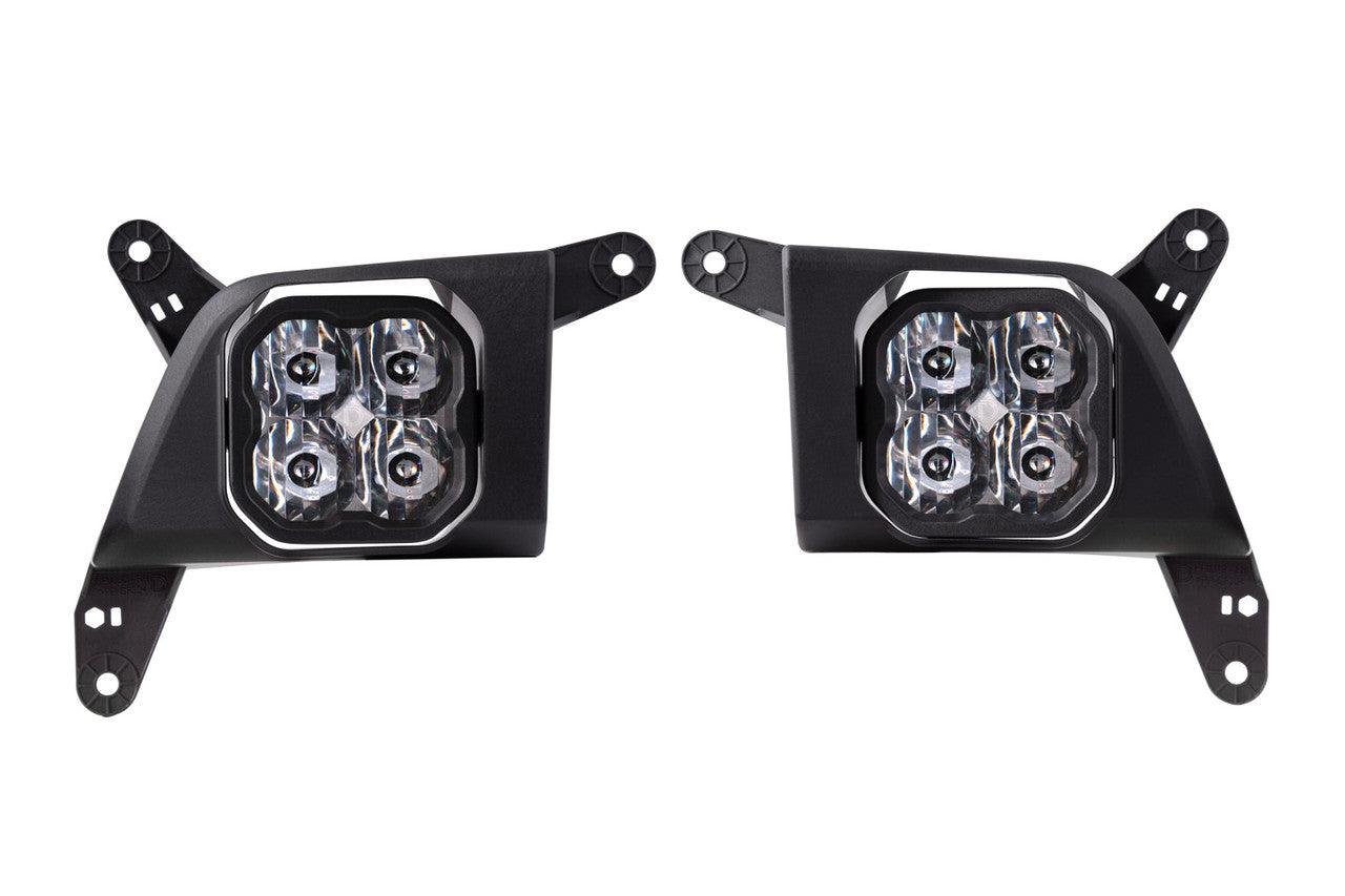 Diode Dynamics SS3 LED Fog Light Kit for 2020-2021 Chevrolet Silverado HD 2500-3500 Yellow SAE-DOT Fog Pro w- Backlight - Apollo Off-Road