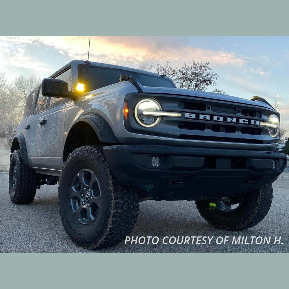 Diode Dynamics SS3 LED Fog Light Kit for 2021 Ford Bronco (w- Standard Bumper), White SAE-DOT Fog Pro - Apollo Off-Road