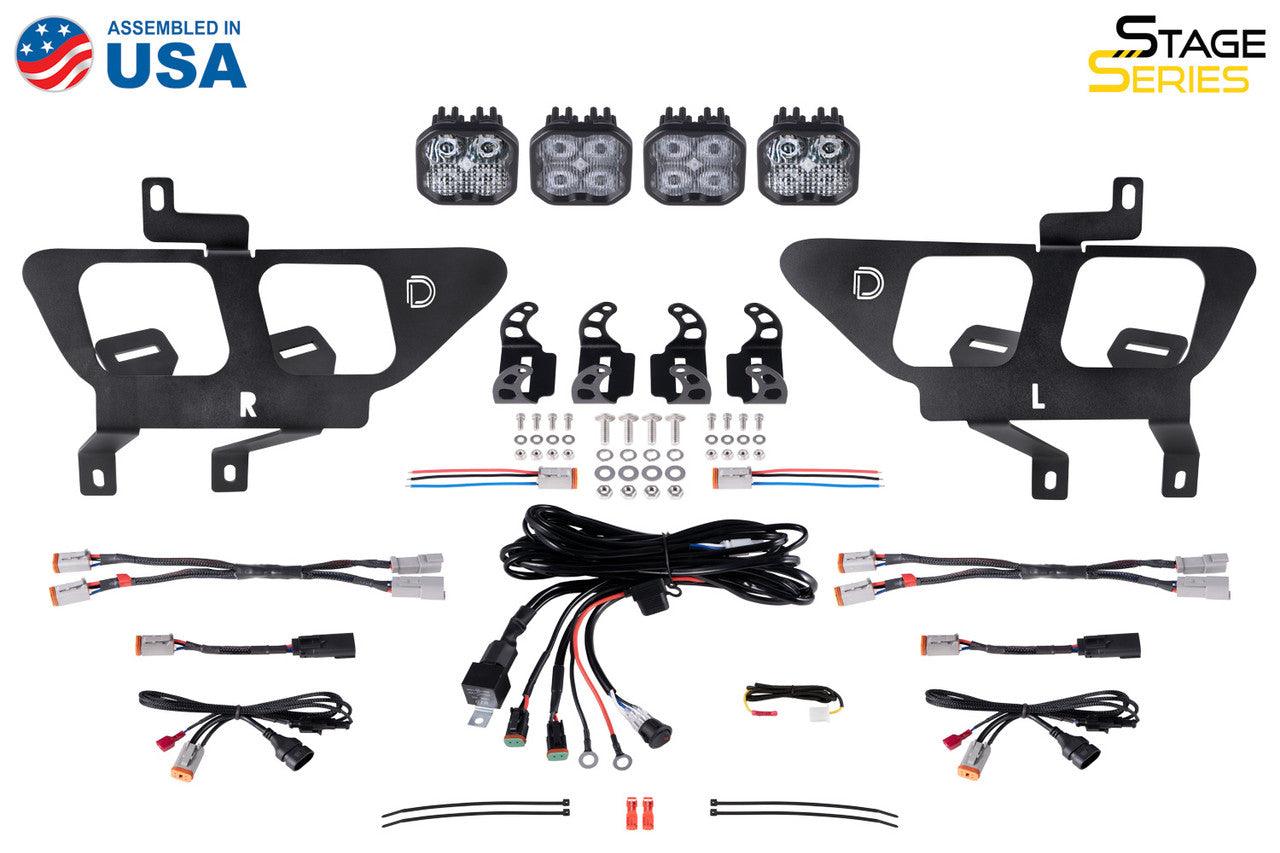Diode Dynamics SS3 LED Fog Pocket Kit for 2021-2022 Ford F-150, White Sport - Apollo Off-Road