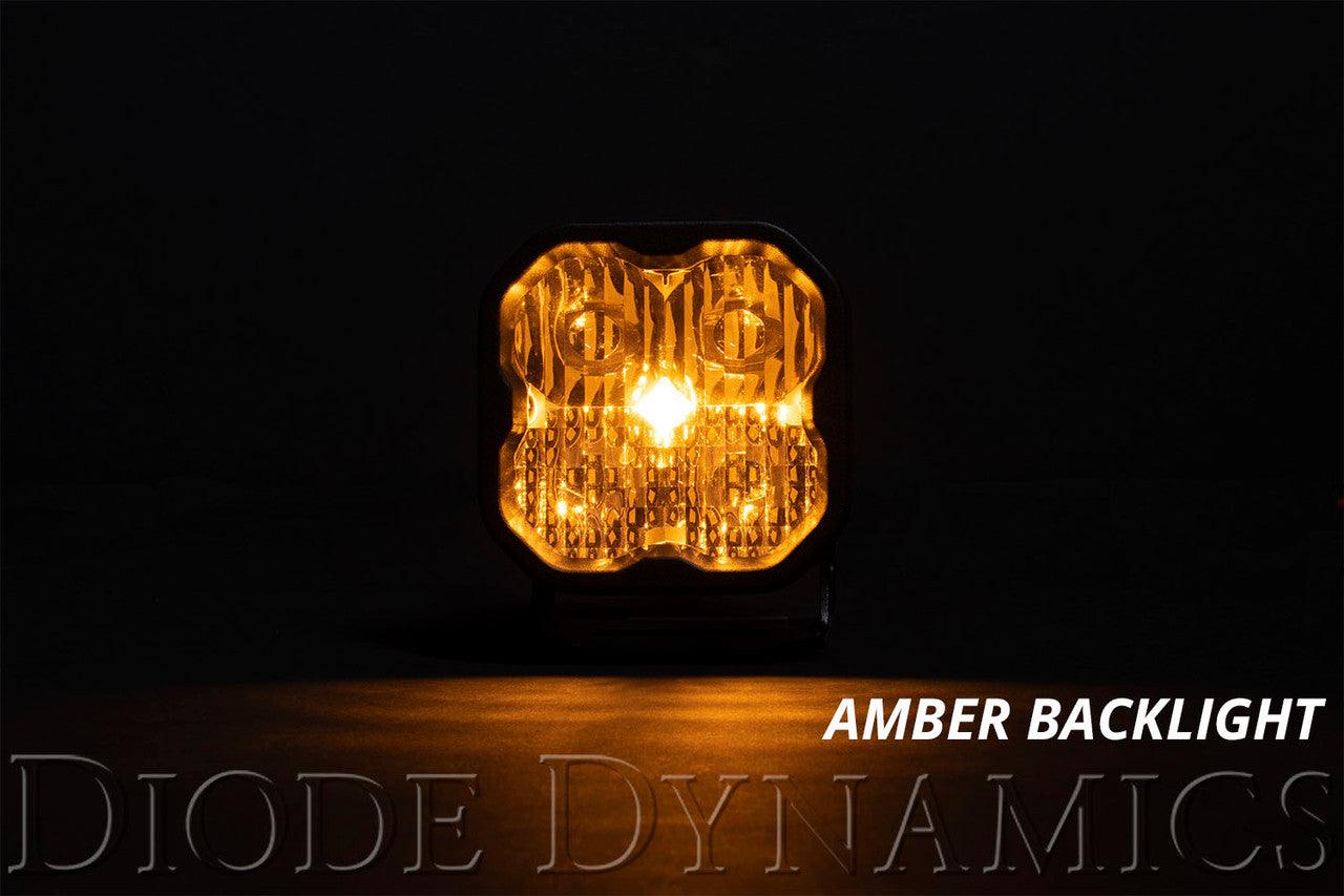 Diode Dynamics SS3 Max ABL Yellow SAE Fog Angled LH Single - Apollo Off-Road