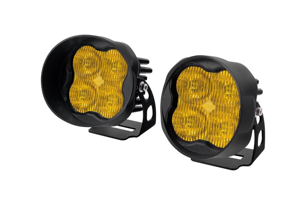 Diode Dynamics SS3 Max ABL Yellow SAE Fog Angled Pair - Apollo Off-Road