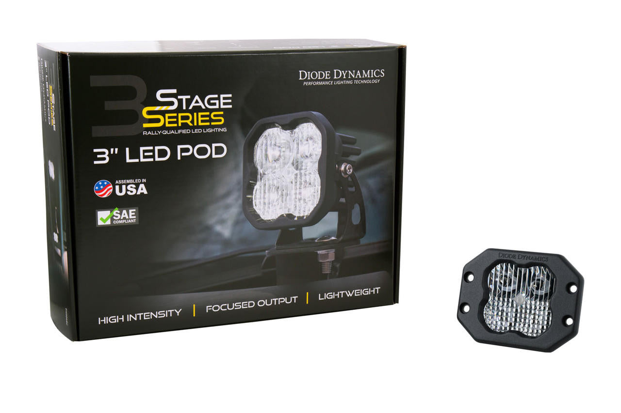 Diode Dynamics SS3 Pro ABL White Combo Flush Single - Apollo Off-Road