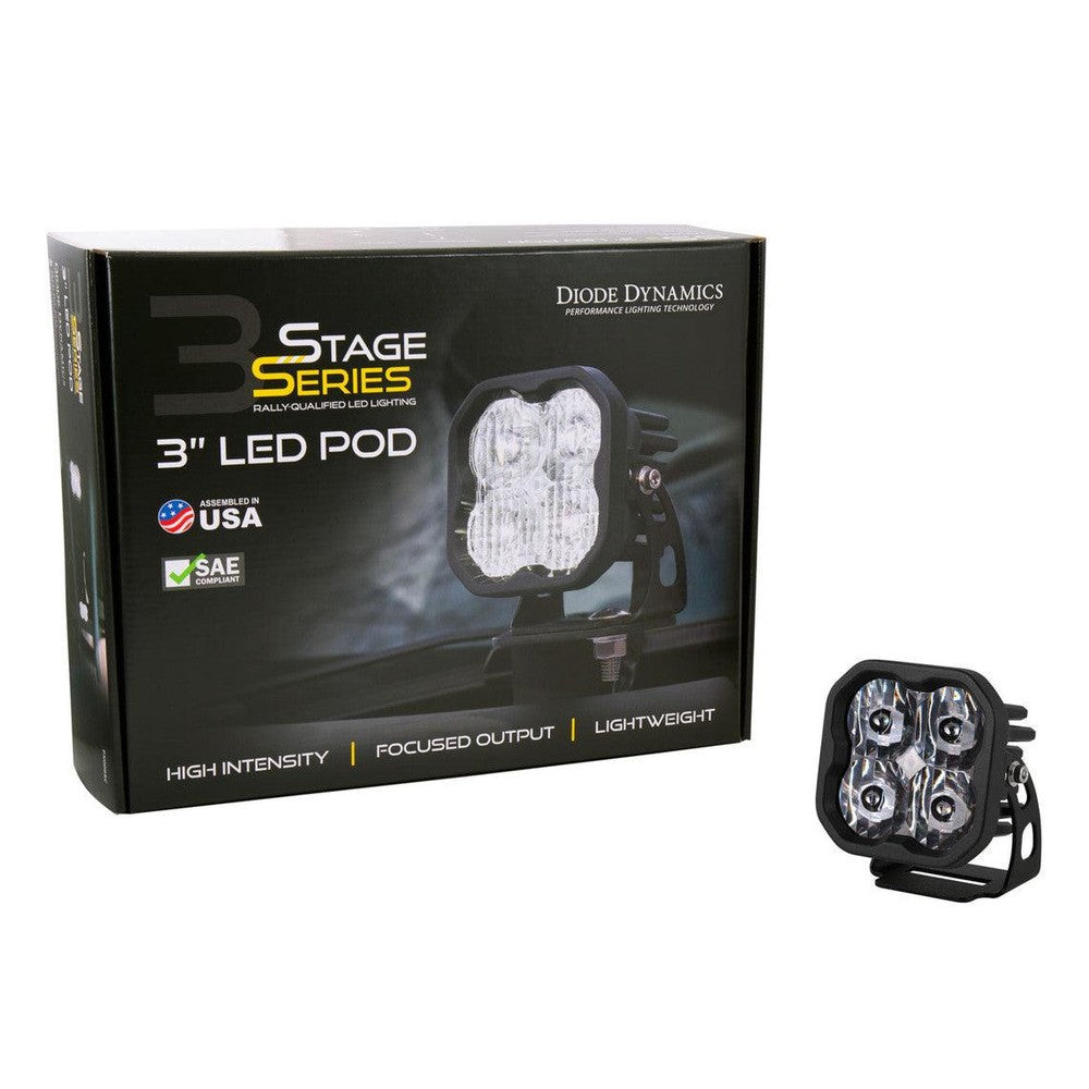 Diode Dynamics SS3 Pro ABL White SAE Fog Standard Single - Apollo Off-Road