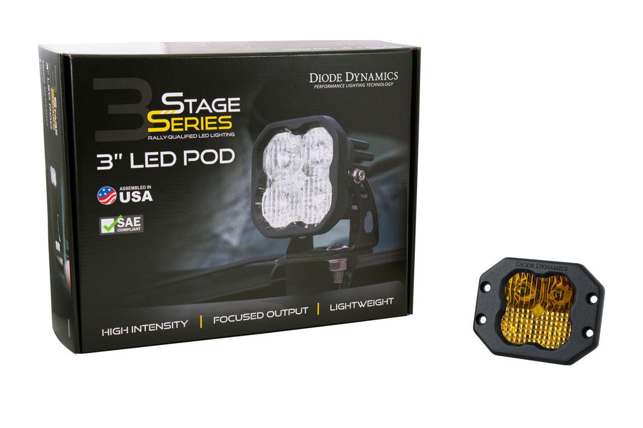 Diode Dynamics SS3 Pro ABL Yellow Combo Flush Single - Apollo Off-Road