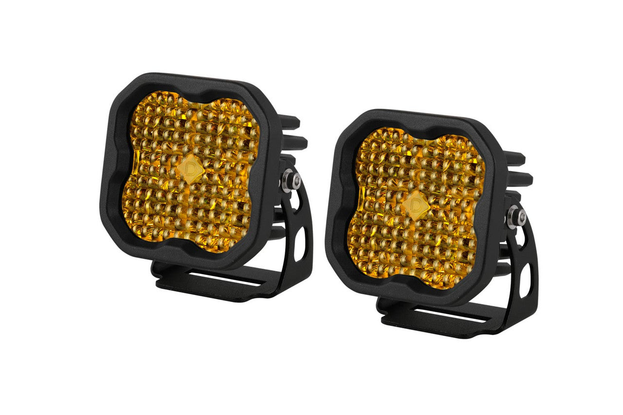 Diode Dynamics SS3 Pro ABL Yellow Flood Standard Pair - Apollo Off-Road