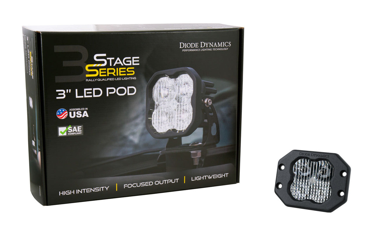 Diode Dynamics SS3 Pro RBL White Combo Flush Single - Apollo Off-Road