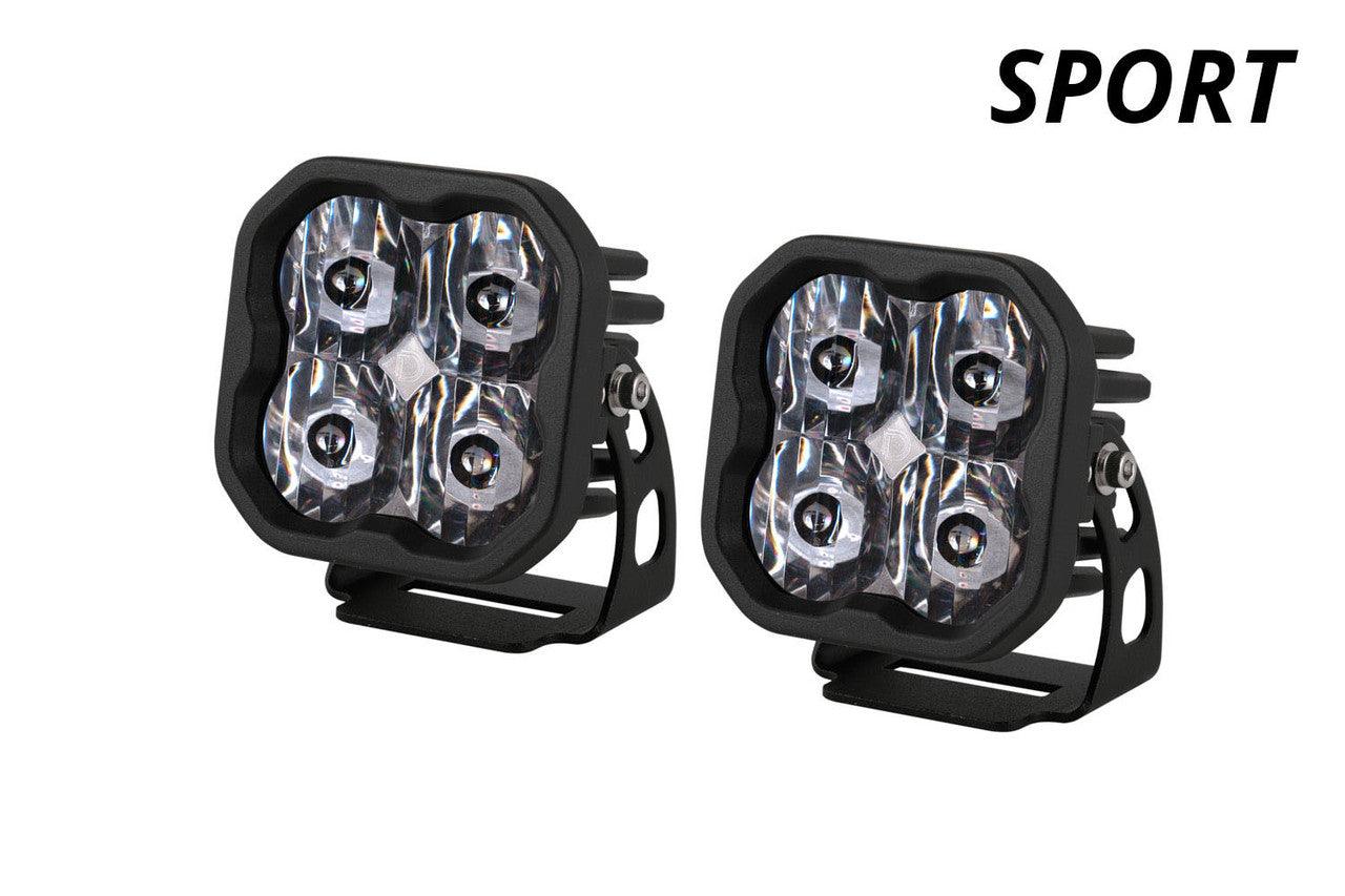 Diode Dynamics SS3 Sport ABL White Flood Standard Pair - Apollo Off-Road