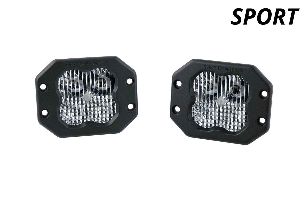 Diode Dynamics SS3 Sport ABL White SAE Driving Flush Pair - Apollo Off-Road