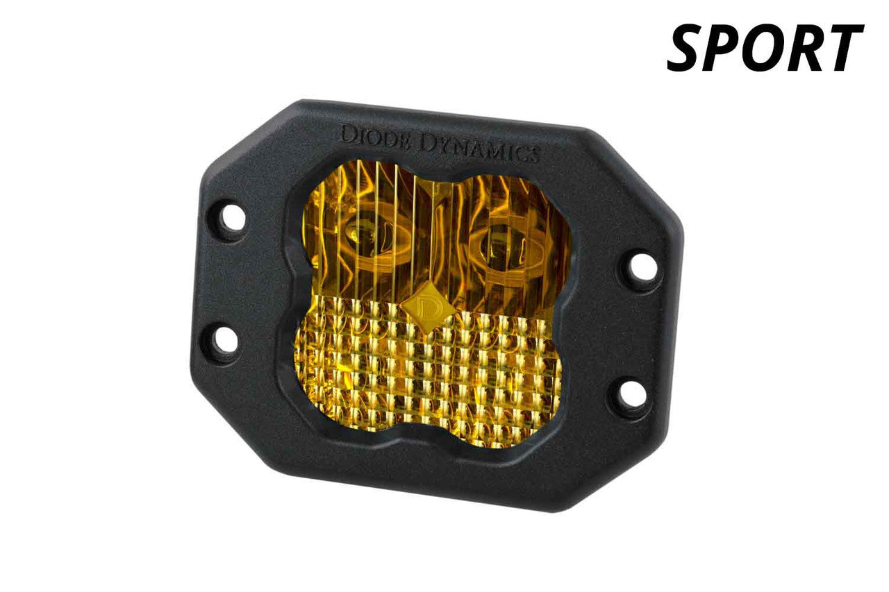 Diode Dynamics SS3 Sport ABL Yellow Flood Flush Single - Apollo Off-Road