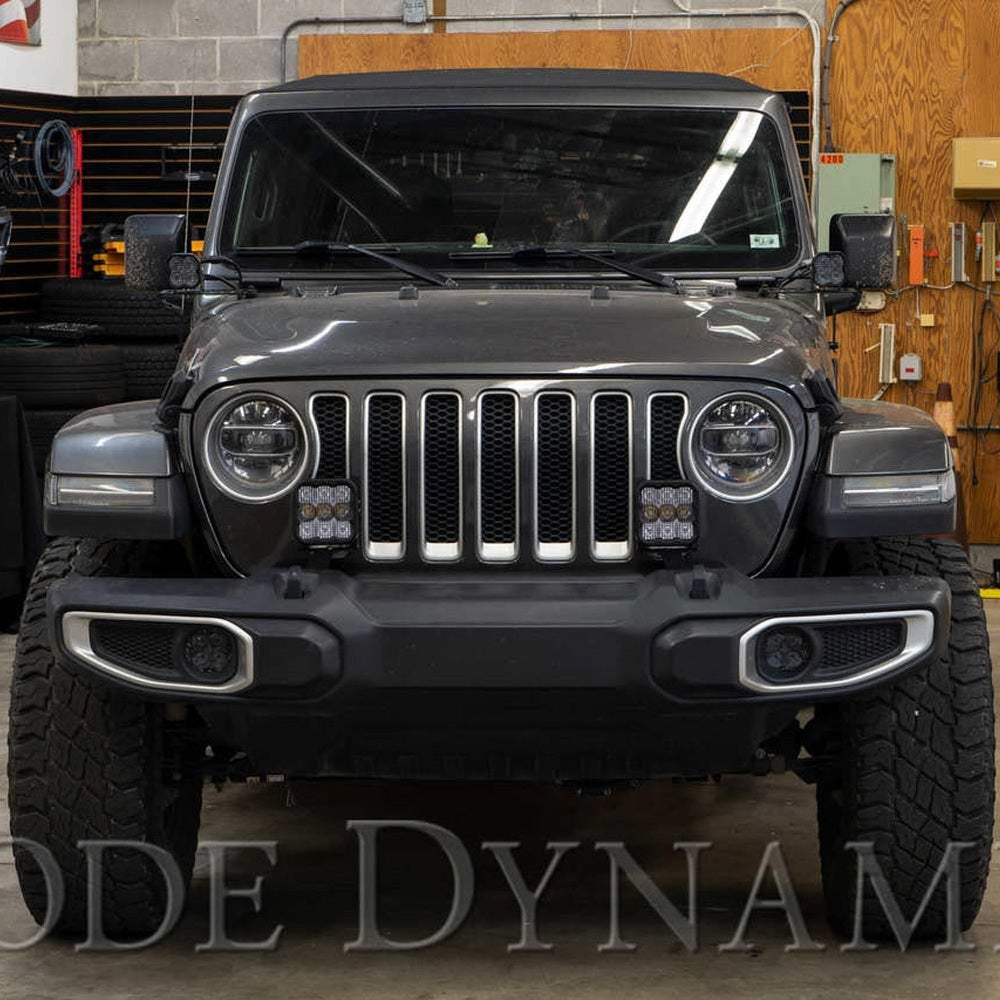 Diode Dynamics SS5 Bumper LED Pod Light Kit for 2018-2021 Jeep JL Wrangler, Pro Yellow Combo - Apollo Off-Road