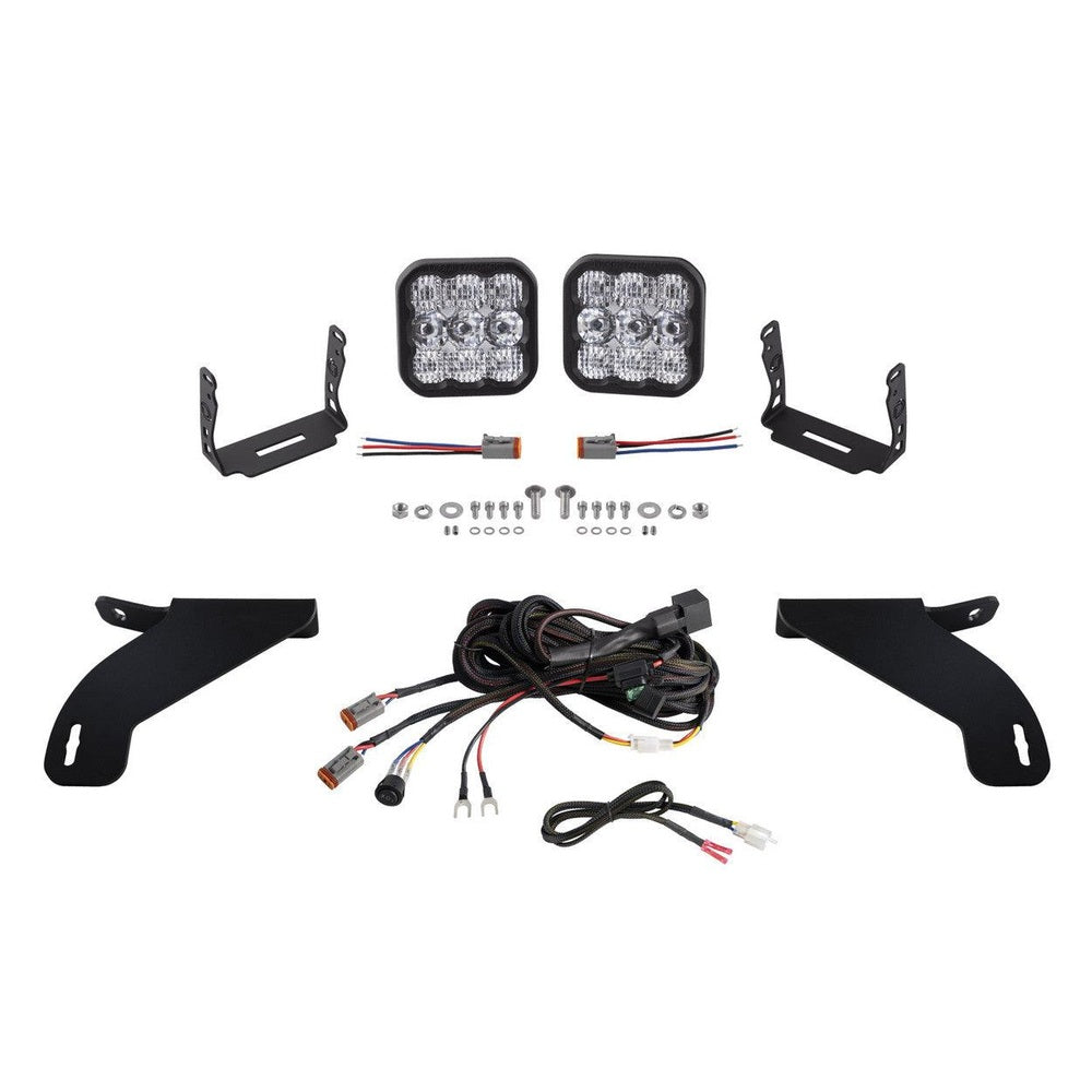 Diode Dynamics SS5 Bumper LED Pod Light Kit for 2021-2022 Ford F-150, Sport White Combo - Apollo Off-Road