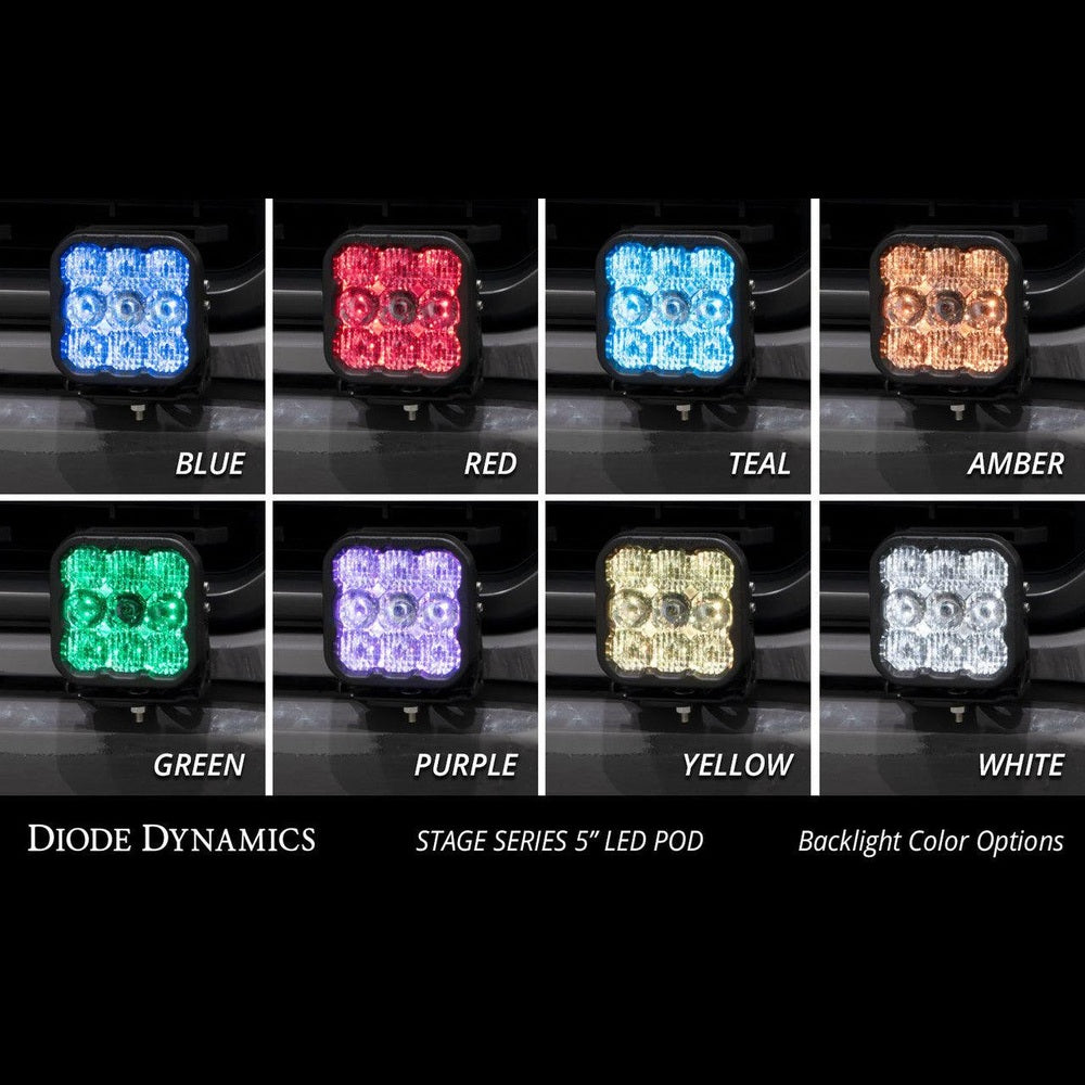 Diode Dynamics SS5 Bumper LED Pod Light Kit for 2021-2022 Ford F-150, Sport White Combo - Apollo Off-Road