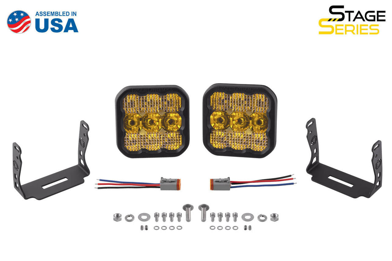Diode Dynamics SS5 LED Pod Pro Yellow Combo Pair - Apollo Off-Road