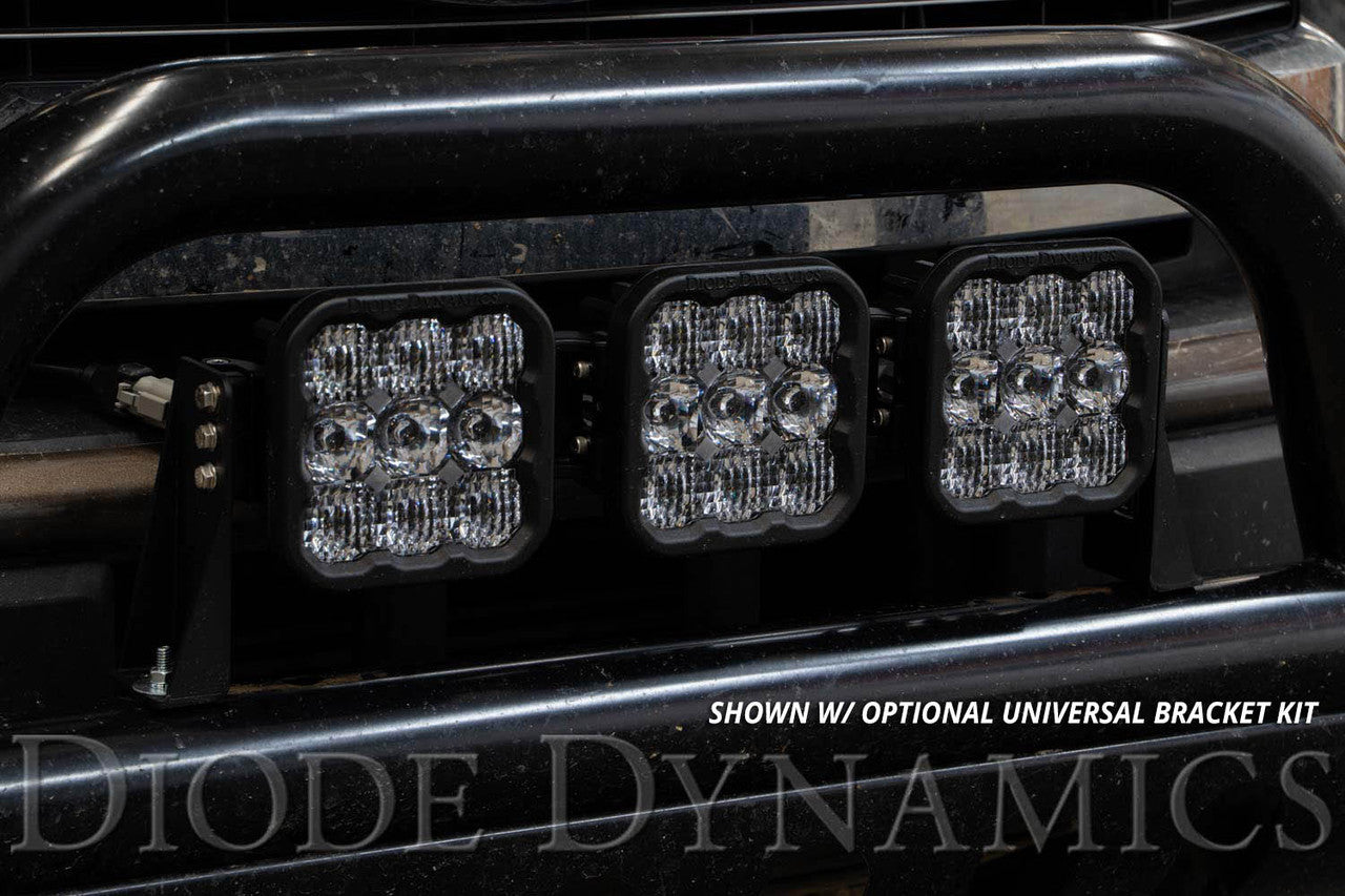 Diode Dynamics SS5 Pro Universal CrossLink 3-Pod Lightbar Yellow Driving - Apollo Off-Road