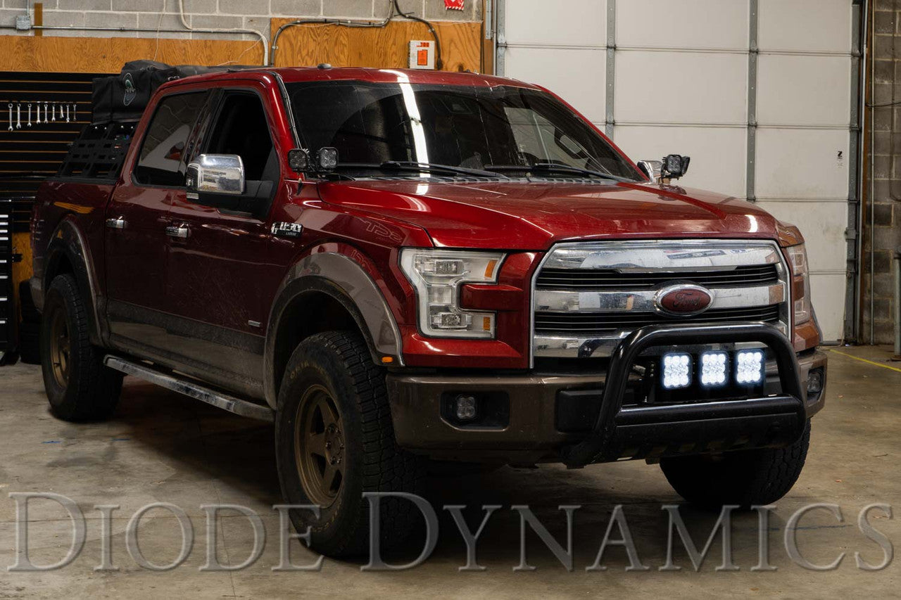Diode Dynamics SS5 Pro Universal CrossLink 3-Pod Lightbar Yellow Driving - Apollo Off-Road