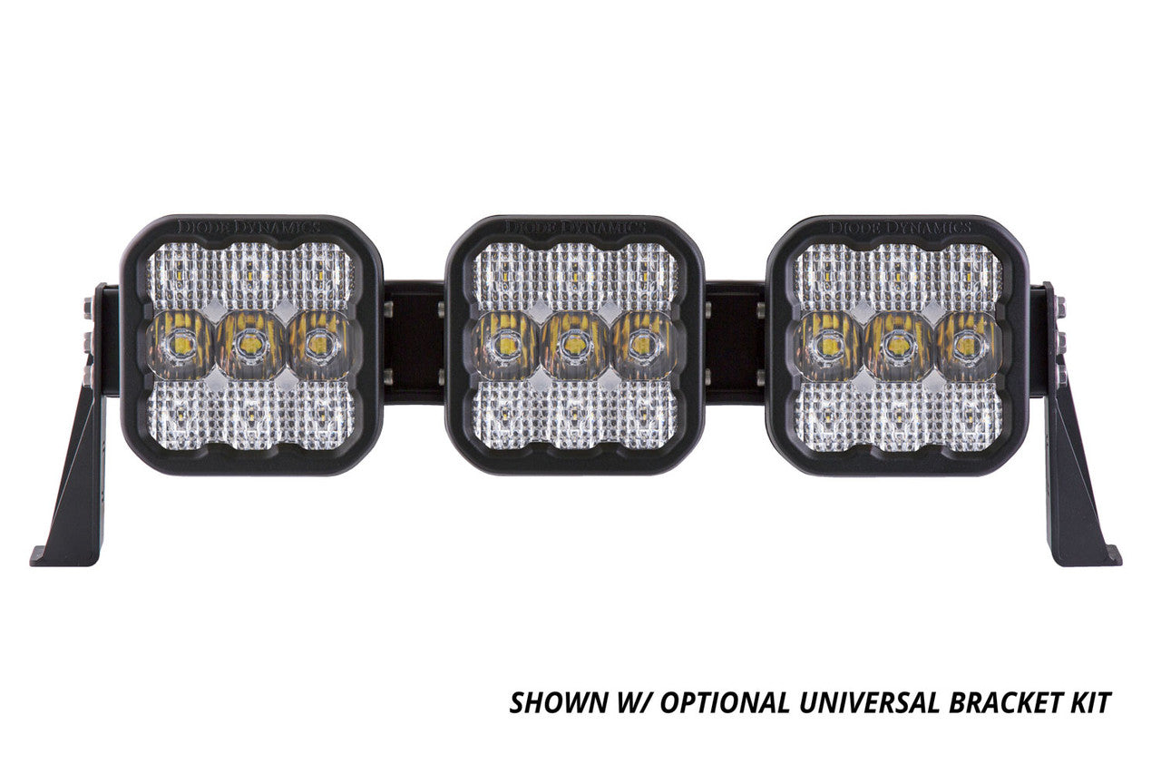 Diode Dynamics SS5 Pro Universal CrossLink 3-Pod Lightbar Yellow Driving - Apollo Off-Road