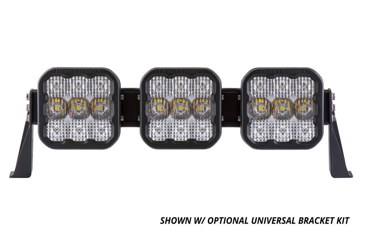 Diode Dynamics SS5 Sport Universal CrossLink 3-Pod Lightbar White Combo - Apollo Off-Road